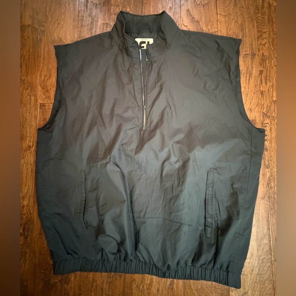 Footjoy Dryjoys Mens Tour Collection Golf Vest Black 1/4 Zip XXL